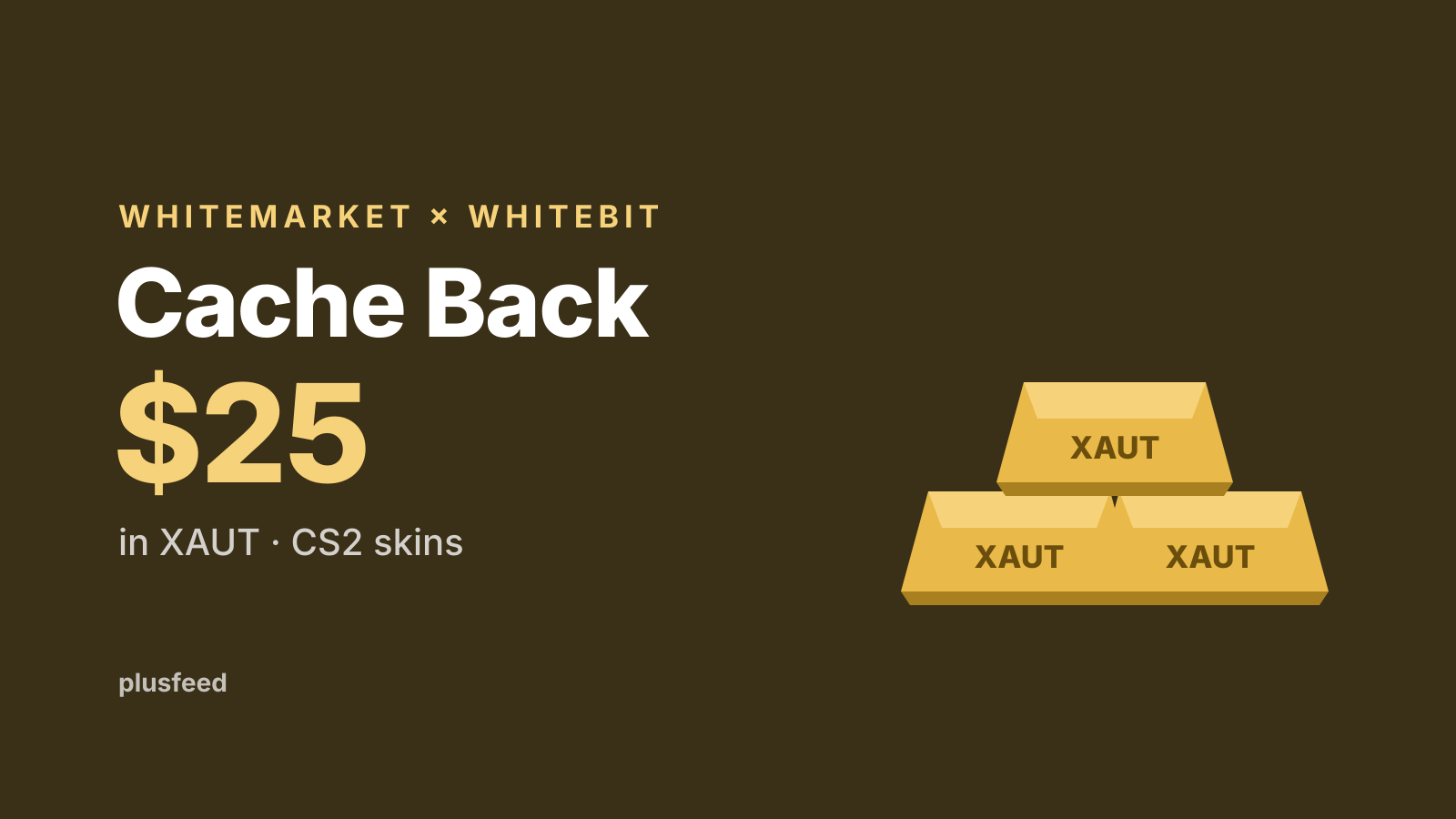 До $25 в золоте от WhiteBIT за покупку скина CS2 на WhiteMarket